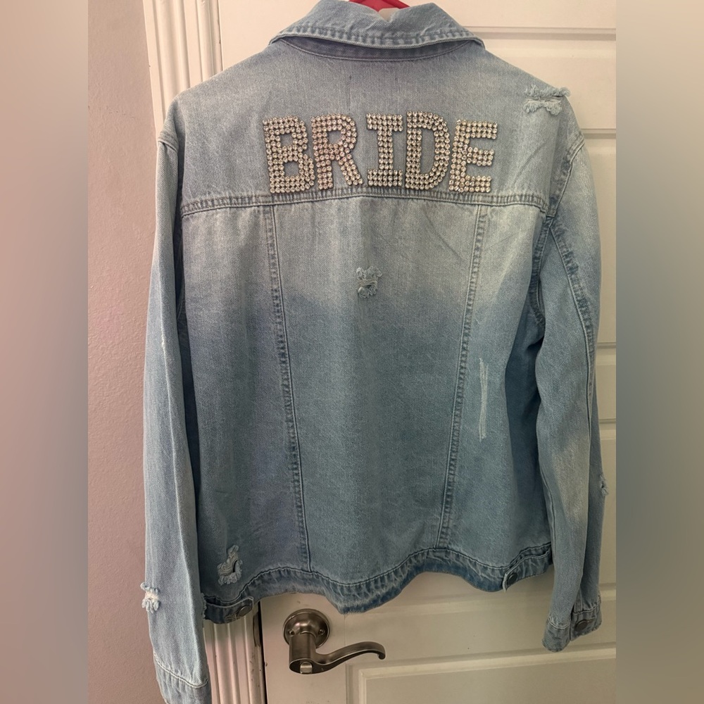 Judith March Light Blue 'BRIDE' Jean Jacket